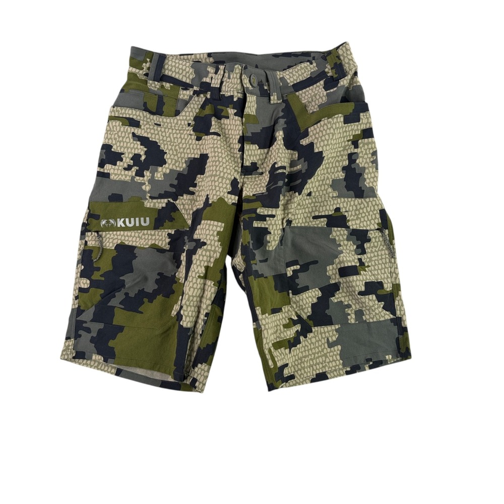 KUIU Kutana Stretch Woven Shorts Mens 32 Verde 2.0 Camo Hunting Hiking 10607